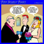 In sickness and in health, cartoon