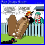 Spreading the ashes cartoon