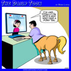 Pony tail cartoon