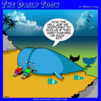 Whales beaching cartoon