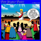 Sermon on the mount, cartoon