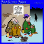 Down and out cartoon