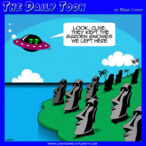 Alien invasion cartoon