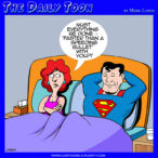 Faster than a speeding bullet, cartoon