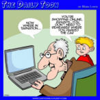 Online shopper cartoon