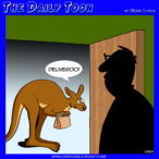 Food delivery cartoon