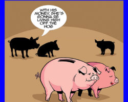 Piggy bank cartoon