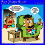 Mister and missus potato head, cartoon