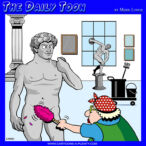 Sculpture of David cartoon