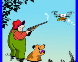 Hunting dog cartoon