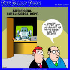 Artificial intelligence cartoon