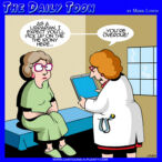 Period overdue, cartoon