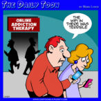 Online addiction cartoon